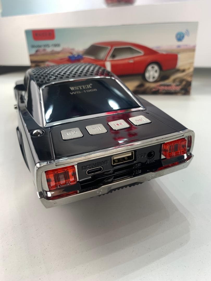 Voiture Haut-Parleur Bluetooth Sans Fil Rechargeable WSTER CAR 1968 – سيارة مكبر صوت بلوتوث لاسلكي - Électronique - صورة حقيقية 8