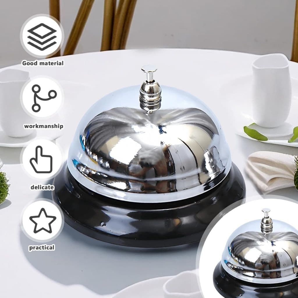 Mini Sonnette d'Appel en Métal Antirouille pour Bureau – جرس نداء معدني صغير مقاوم للصدأ للمكتب - Divers - صورة 7