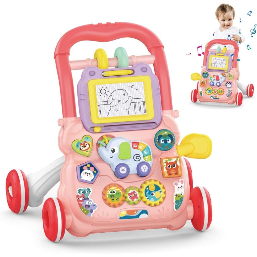 Trotteur Éducatif 2 en 1 avec Tableau de Dessin et Panneau Musical pour Bébé – مشاية تعليمية 2 في 1 مع لوحة رسم ولوحة موسيقية للأطفال - Jouet & Gaming - صورة 5