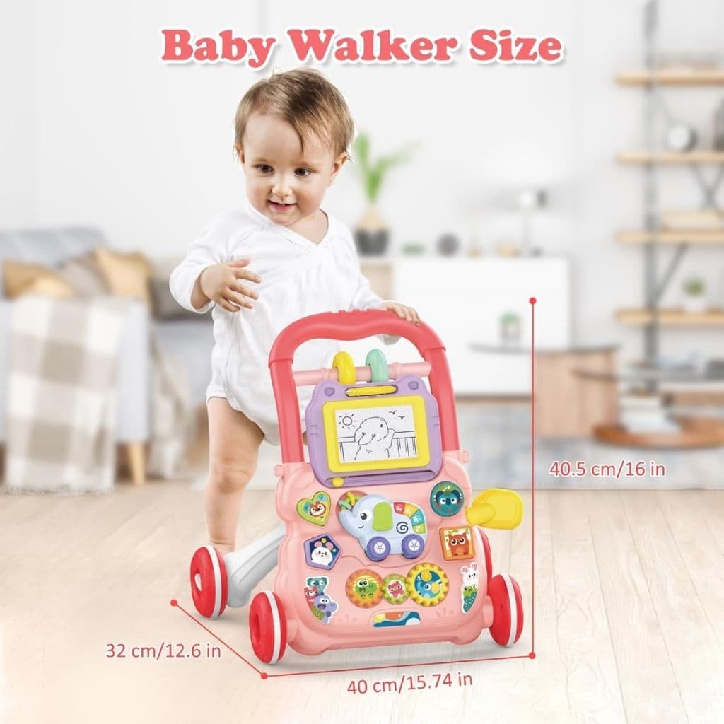 Trotteur Éducatif 2 en 1 avec Tableau de Dessin et Panneau Musical pour Bébé – مشاية تعليمية 2 في 1 مع لوحة رسم ولوحة موسيقية للأطفال - Jouet & Gaming - صورة 9