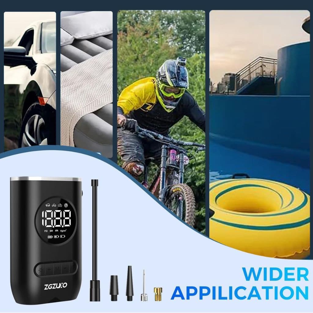 Compresseur d'Air Portable 150 PSI avec Lampe LED – منفاخ هواء محمول مع إضاءة - Accessoires Auto/Moto - صورة 3