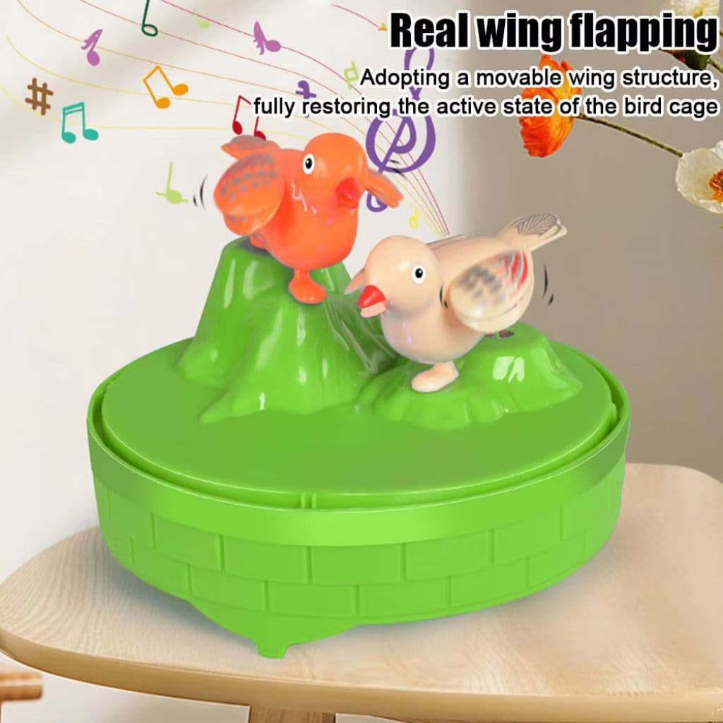 Jouet Électrique de Simulation de Cage à Oiseaux avec Contrôle Sonore – لعبة قفص الطيور المكررة للكلام - Jouet & Gaming - صورة 6