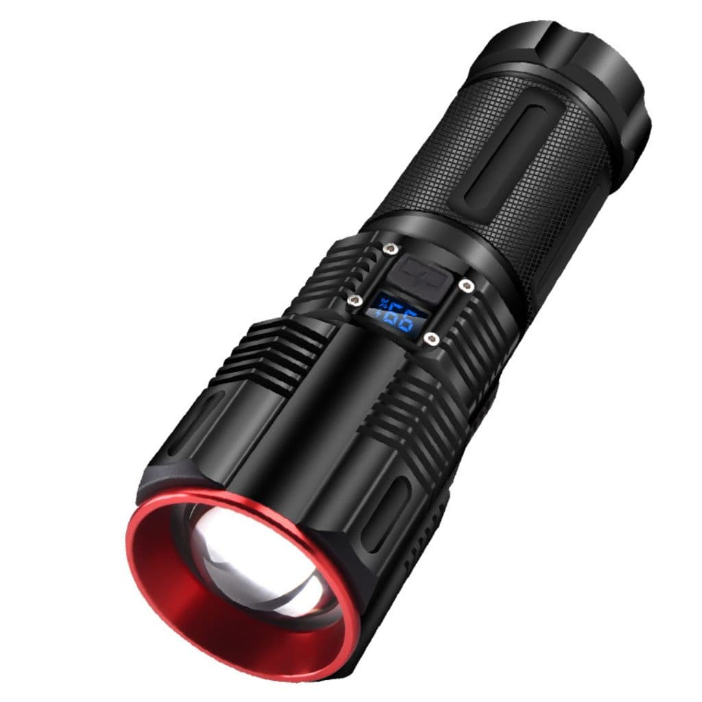 Lampe Torche 100W avec Batterie Lithium 18650*3 Portée de 1 à 1,5 km, mise au point réglable – مصباح يدوي عالي الطاقة مع بطارية ليثيوم - Camping et Randonnée - صورة 7