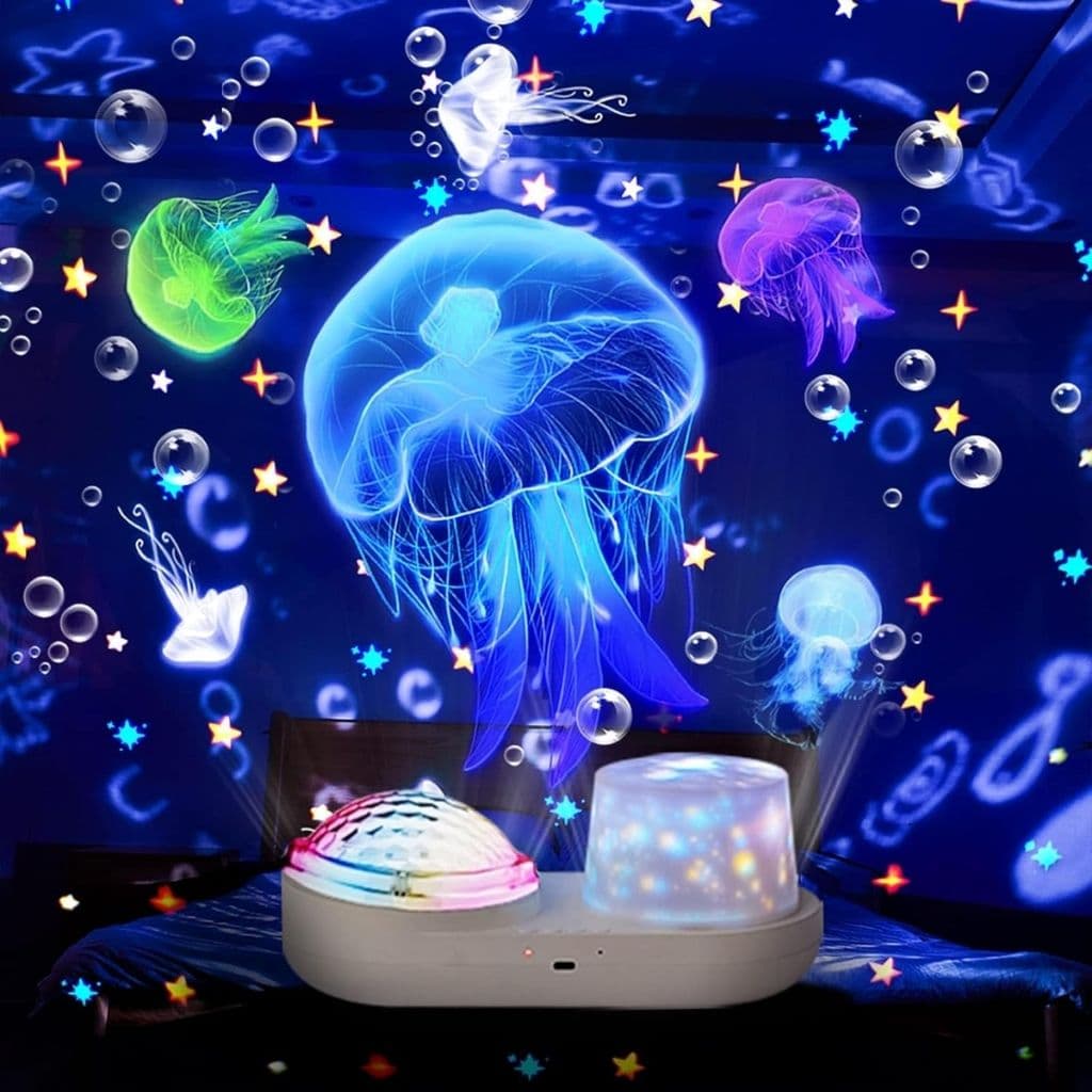 Projecteur de ciel étoilé pour enfants 2en1 - جهاز عرض ضوء ليلي بتصميم سماء النجوم للاطفال - Décoration - صورة 6