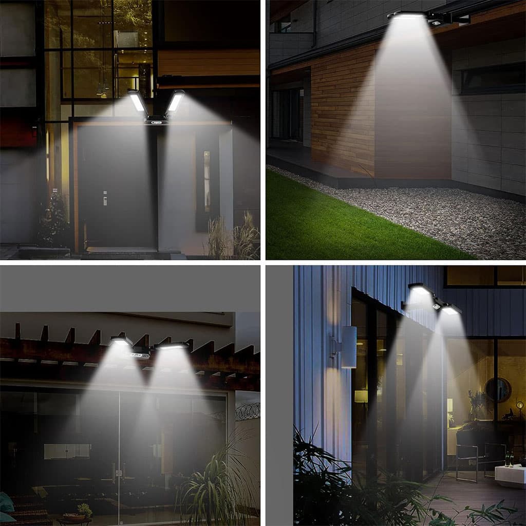 Lampadaires solaires d'extérieur 200 LED avec télécommande et détecteur de mouvement - مصباح بالطاقة الشمسية - Électronique - صورة 2