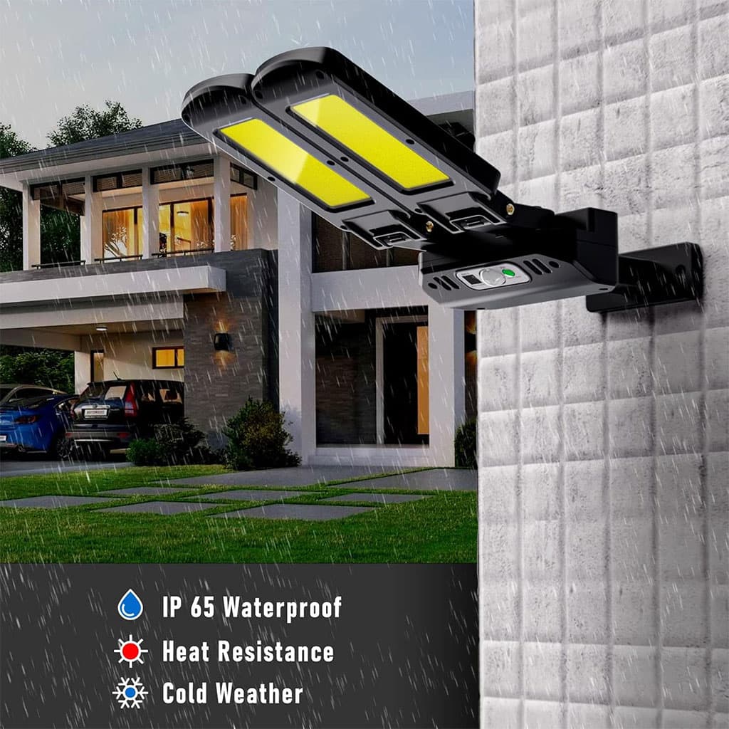Lampadaires solaires d'extérieur 200 LED avec télécommande et détecteur de mouvement - مصباح بالطاقة الشمسية - Électronique - صورة 7