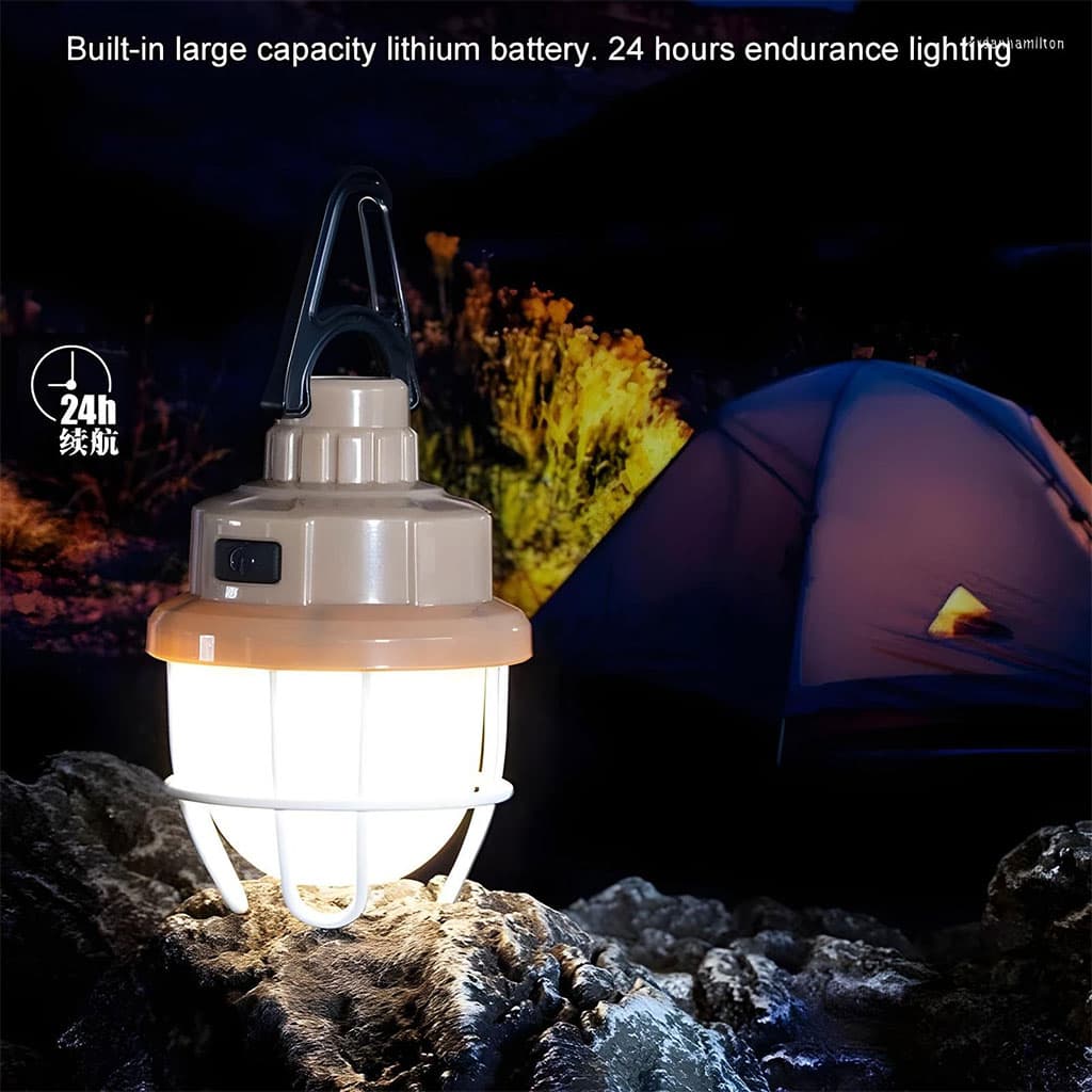 Lanterne Portable Rotative à 360° – فانوس محمول دوار - Camping et Randonnée - صورة 5