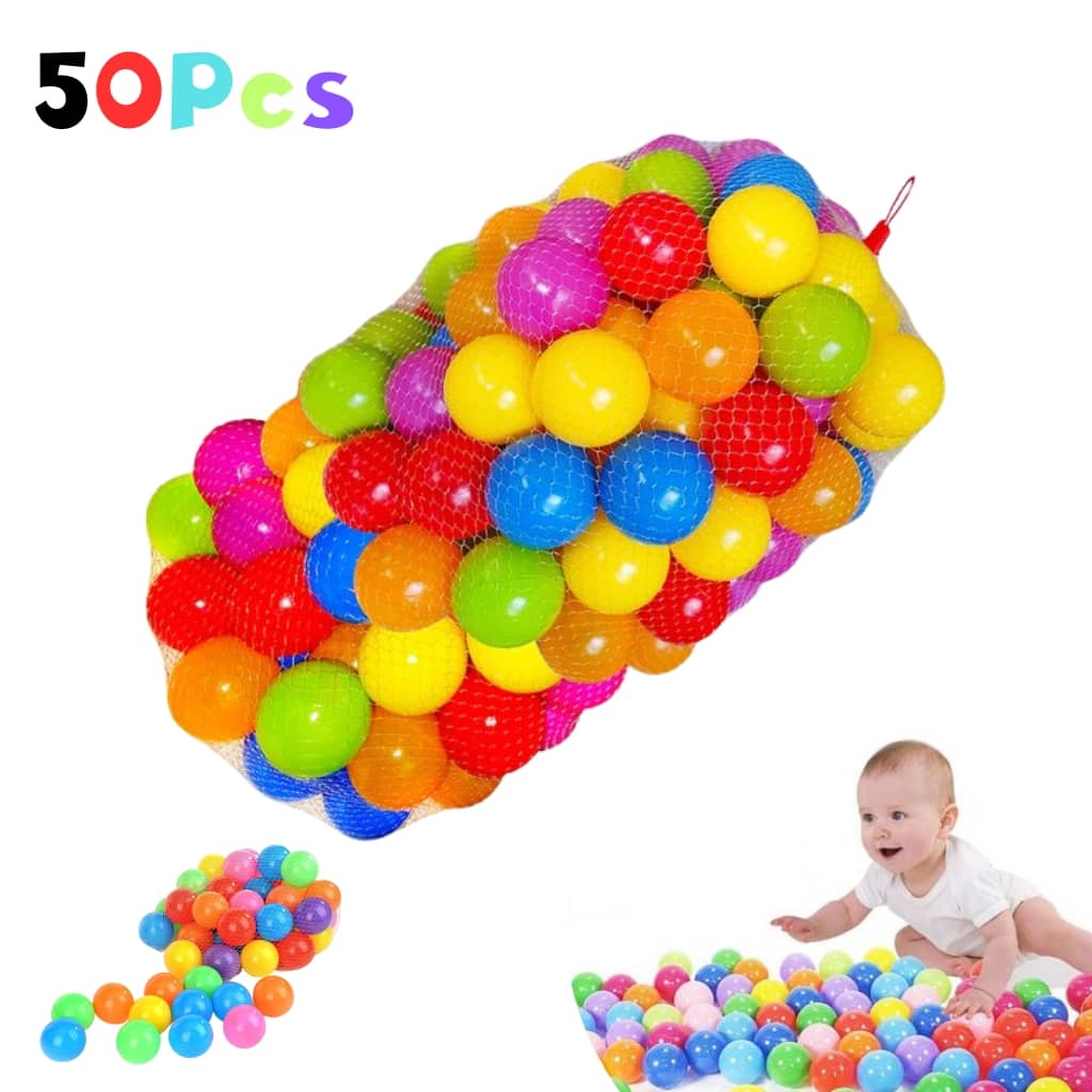 Sac de 50 balles De Jeux multicolore avec Diamètre 75 Mm