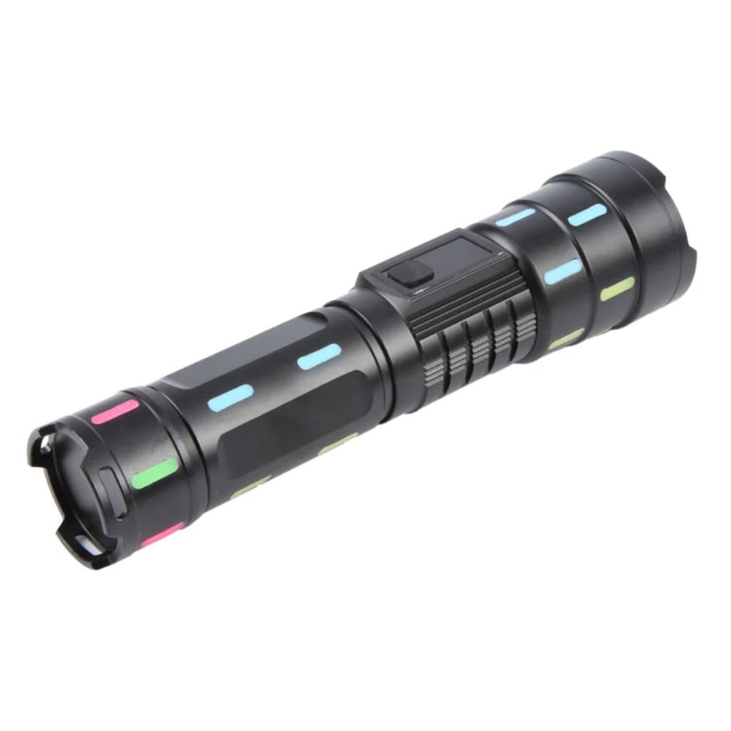 Lampe de Poche LED à Zoom Télescopique avec Bandes Fluorescentes - مصباح يدوي مع زووم تلسكوبي - Camping et Randonnée - صورة 2