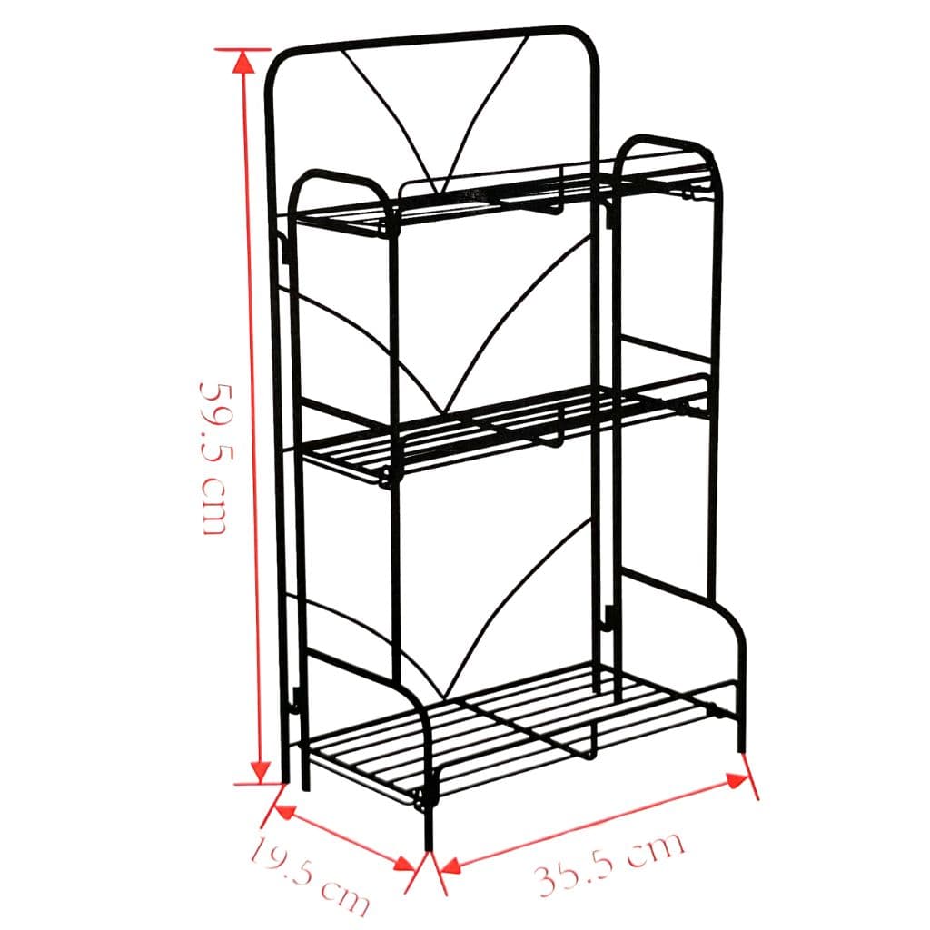 Étagère de Rangement à 3 Niveaux 59x19x35cm – وحدة رفوف تخزين بثلاث طبقات - Cuisine - صورة 3