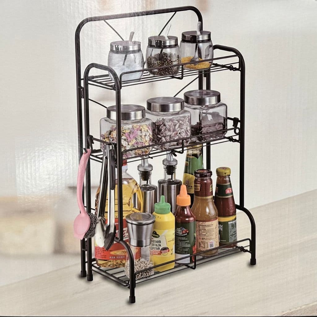 Étagère de Rangement à 3 Niveaux 59x19x35cm – وحدة رفوف تخزين بثلاث طبقات - Cuisine - صورة 6