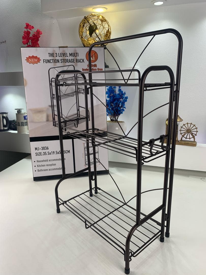 Étagère de Rangement à 3 Niveaux 59x19x35cm – وحدة رفوف تخزين بثلاث طبقات - Cuisine - صورة حقيقية 9
