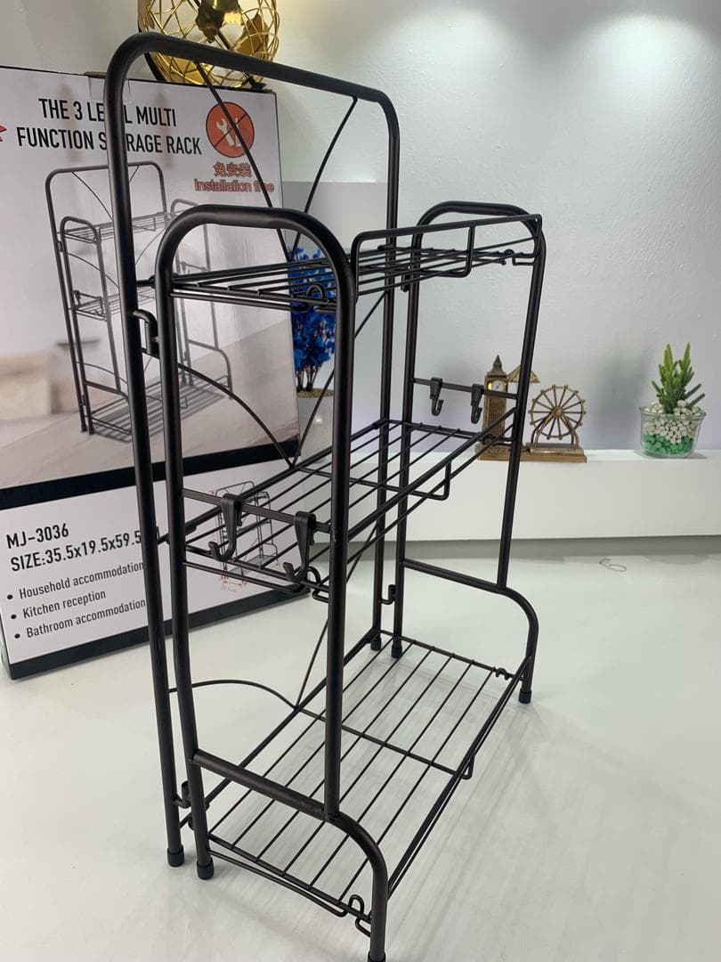 Étagère de Rangement à 3 Niveaux 59x19x35cm – وحدة رفوف تخزين بثلاث طبقات - Cuisine - صورة حقيقية 10