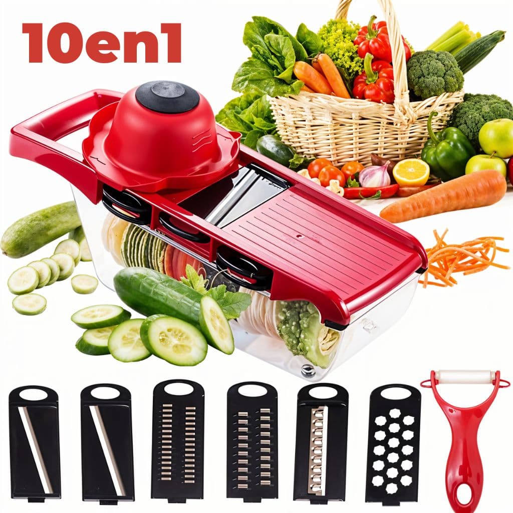 Mandoline Coupe-Légumes 10 en 1 – قطاعة خضروات - Cuisine - صورة 1
