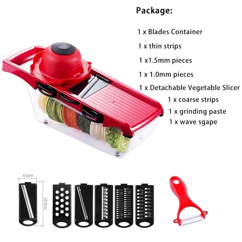Mandoline Coupe-Légumes 10 en 1 – قطاعة خضروات - Cuisine - صورة 5