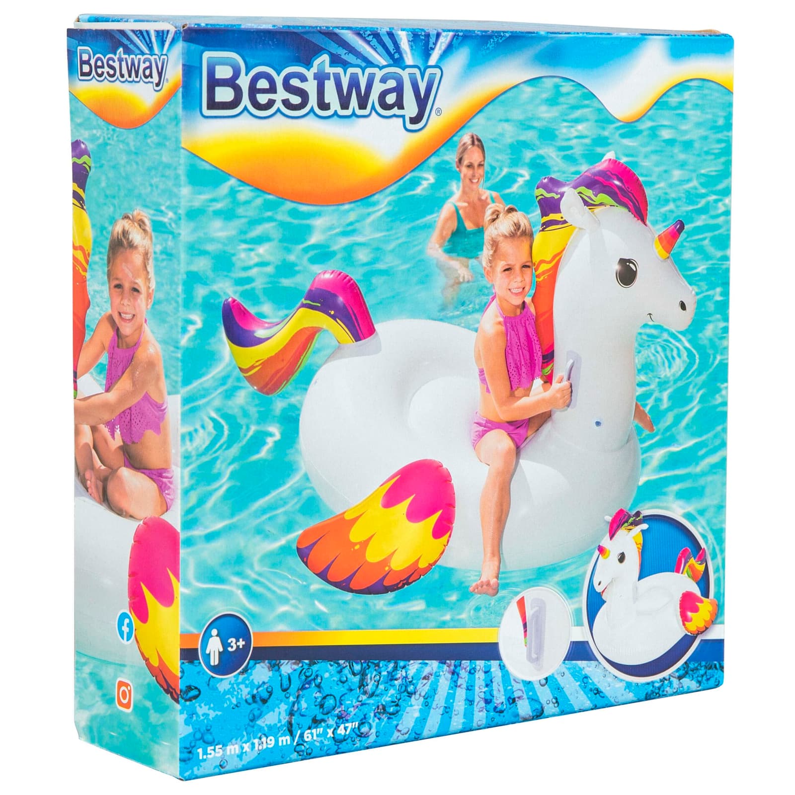Bouée Gonflable Motif Licorne Pour Enfants 150 x 117 cm Bestway 41114 - Jouet & Gaming - صورة 7
