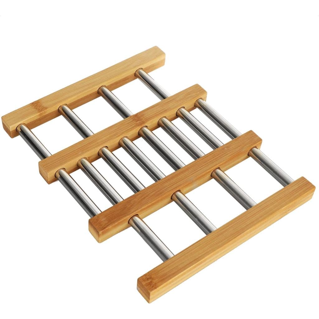 Dessous de Plat Extensible en Bambou et Acier Inoxydable – قاعدة أواني قابلة للتمديد - Cuisine - صورة 6