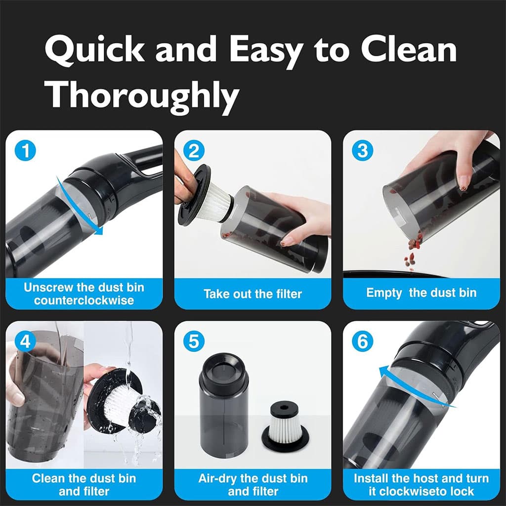 Aspirateur de voiture sans fil 10000PA Rechargeable – مكنسة كهربائية لاسلكية - Accessoires Auto/Moto - صورة 5