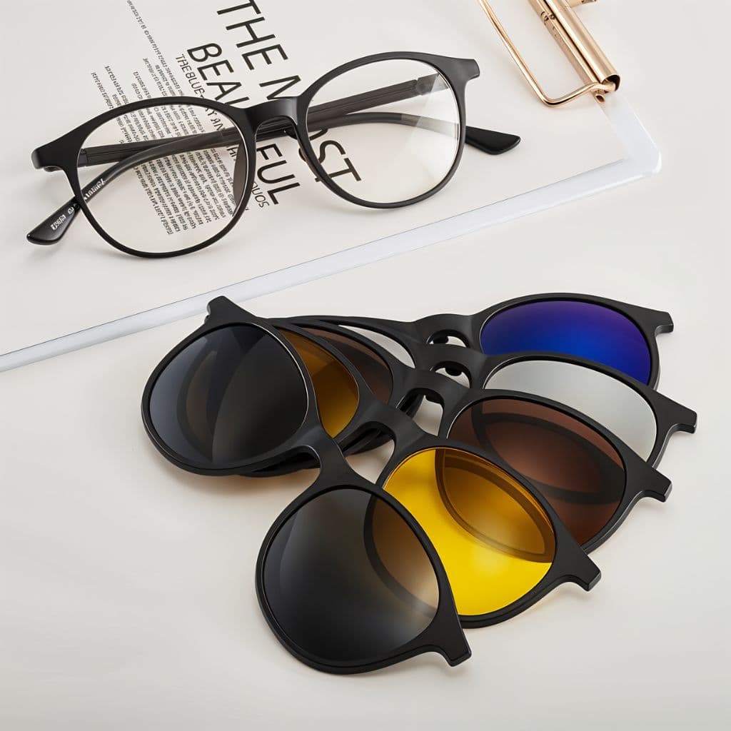 Lunette 6 En 1 2231A Optique / Soleil / Nuit - نظارات شمسية مغناطيسية - Accessoires - صورة 1