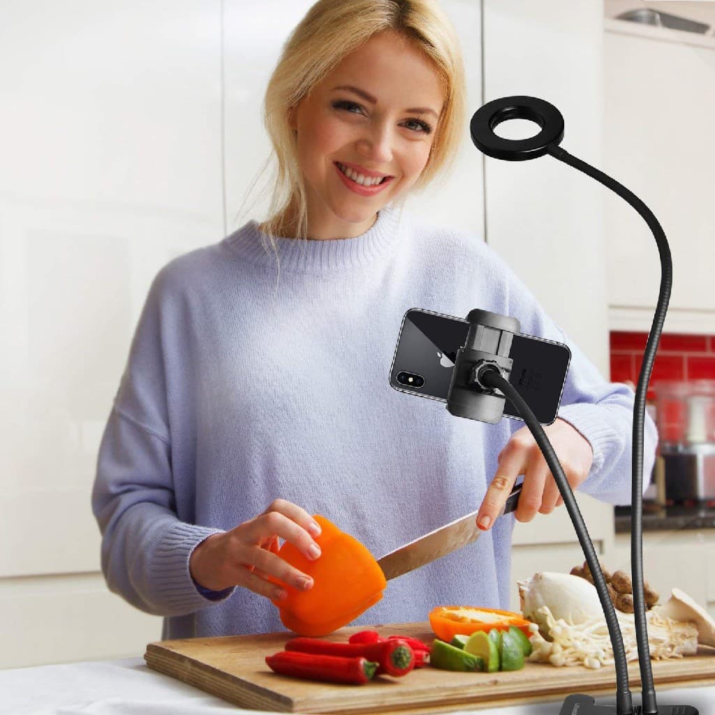 Studio Professional Live Stream Selfie Light Set – عدة التصوير الإحترافيةمع حلقة ضوئية - Électronique - صورة 5