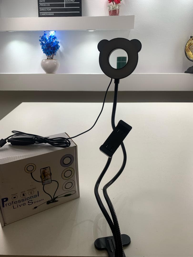 Studio Professional Live Stream Selfie Light Set – عدة التصوير الإحترافيةمع حلقة ضوئية - Électronique - صورة حقيقية 8