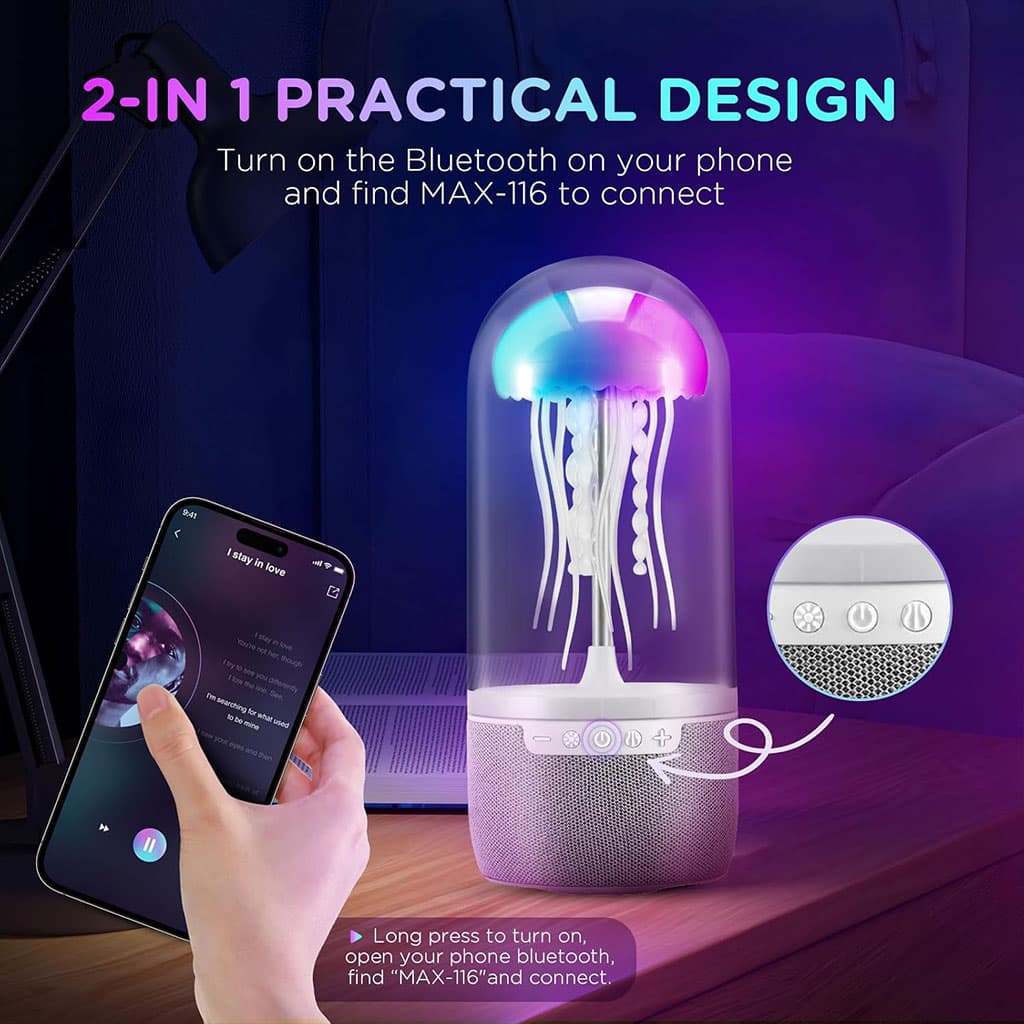 Lampe Méduse Atmosphérique avec Haut-Parleur – مصباح على شكل قنديل البحر - Électronique - صورة 2