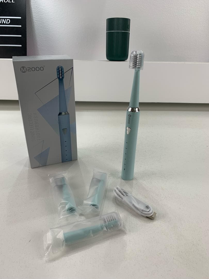 Brosse À Dents Électrique Sonique avec 4 Têtes et 5 Modes – فرشاة أسنان - Électronique - صورة حقيقية 6