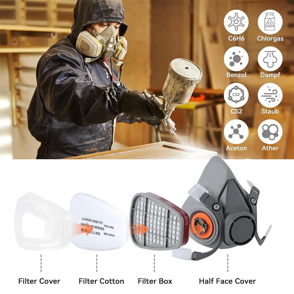 Masque respiratoire pour enlever la peinture au plomb – قناع تنفس للحرفيين - Outillage et Bricolage - صورة 2