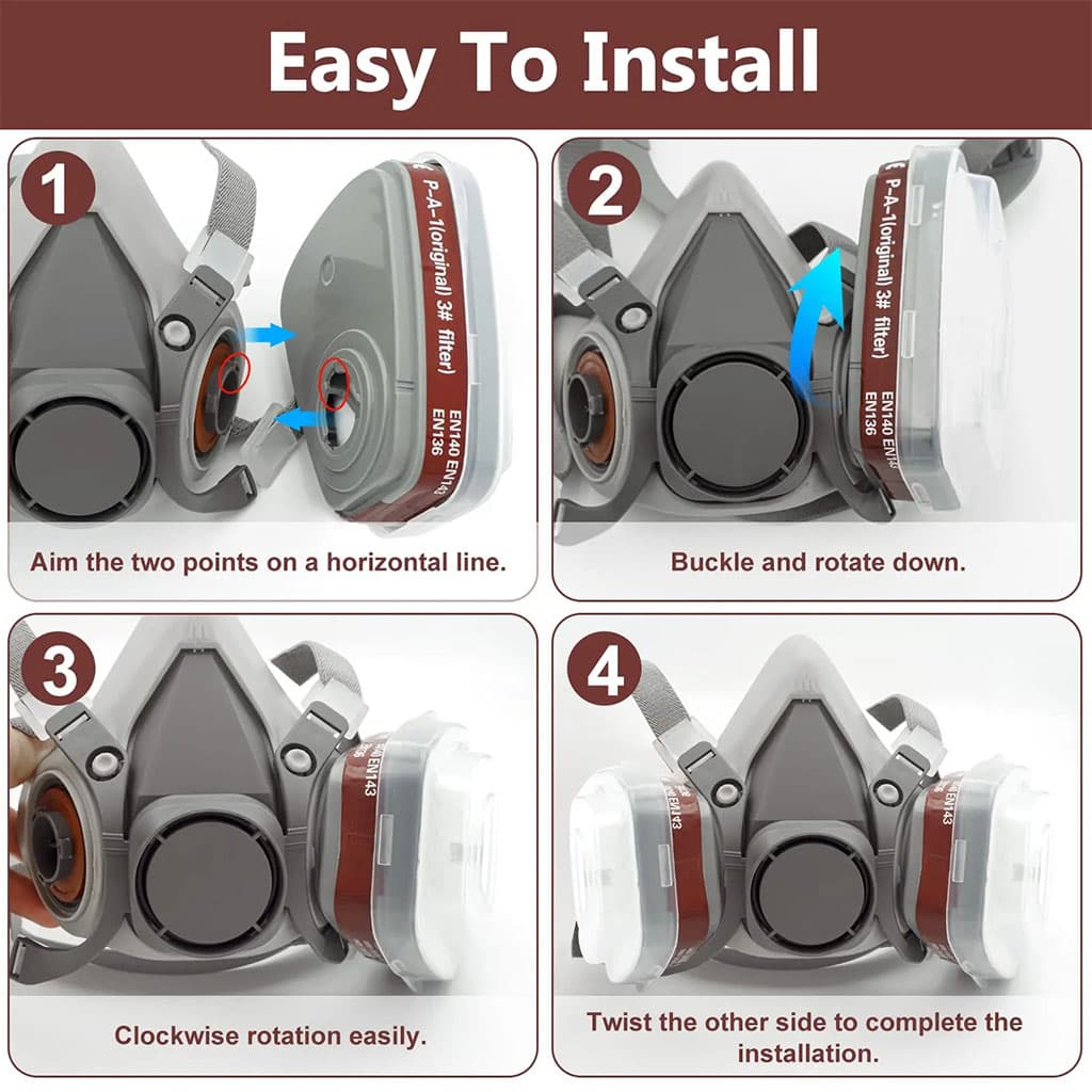 Masque respiratoire pour enlever la peinture au plomb – قناع تنفس للحرفيين - Outillage et Bricolage - صورة 10