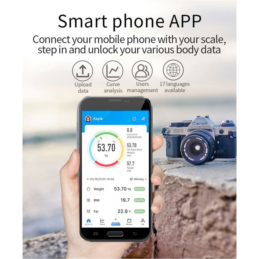 Balance Pèse-personne Intelligent et Précise avec Smart App – ميزان إلكتروني - Électronique - صورة 5