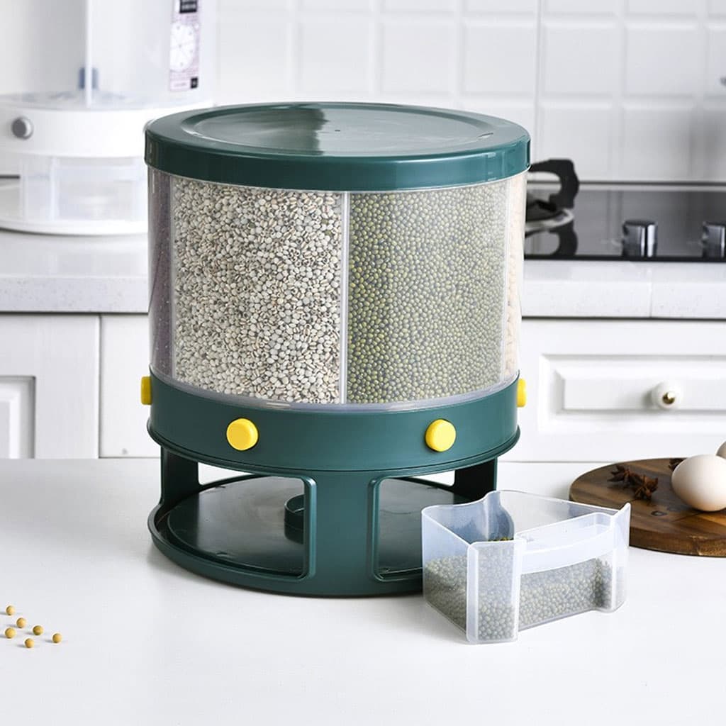 Distributeur de nourriture e récipient de stockage de céréales rotatif – حامل حبوب قابل للدوران - Cuisine - صورة 4