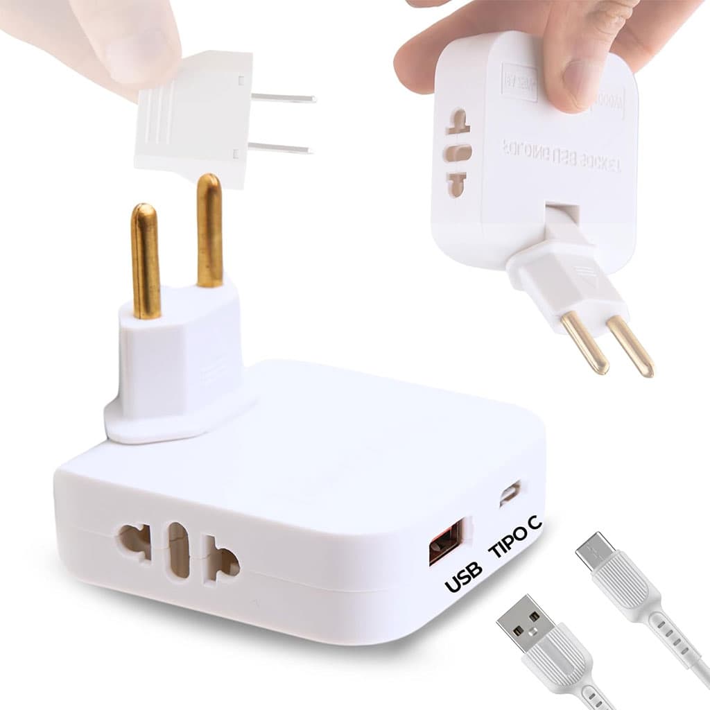 Pack 2 Multiprise Murale Plate Derrière Meuble avec USB – مقبس طاقة - Électronique - صورة 2