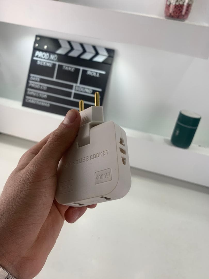Pack 2 Multiprise Murale Plate Derrière Meuble avec USB – مقبس طاقة - Électronique - صورة حقيقية 7