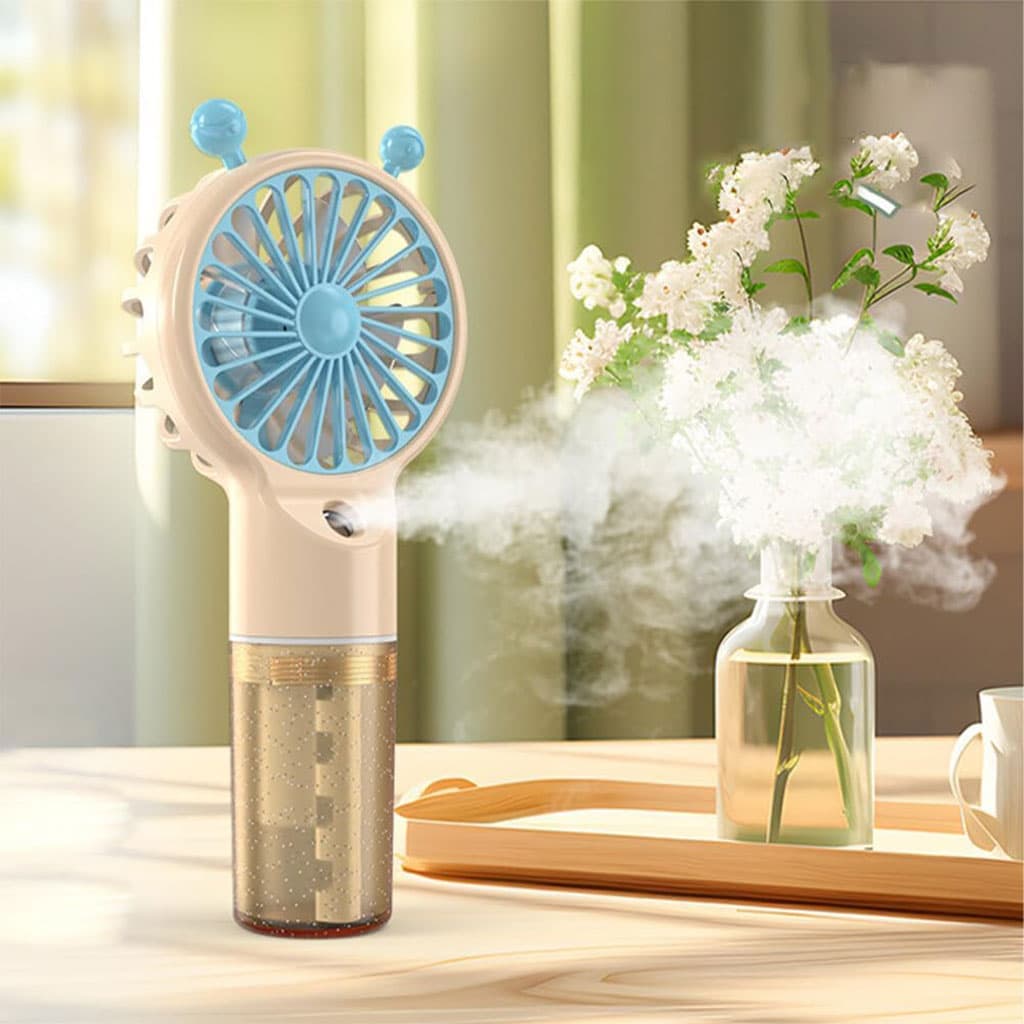 Humidificateur et Ventilateur Portatif avec Batterie Rechargeable USB 2en1 – مروحة ومعطر جو - Électronique - صورة 4