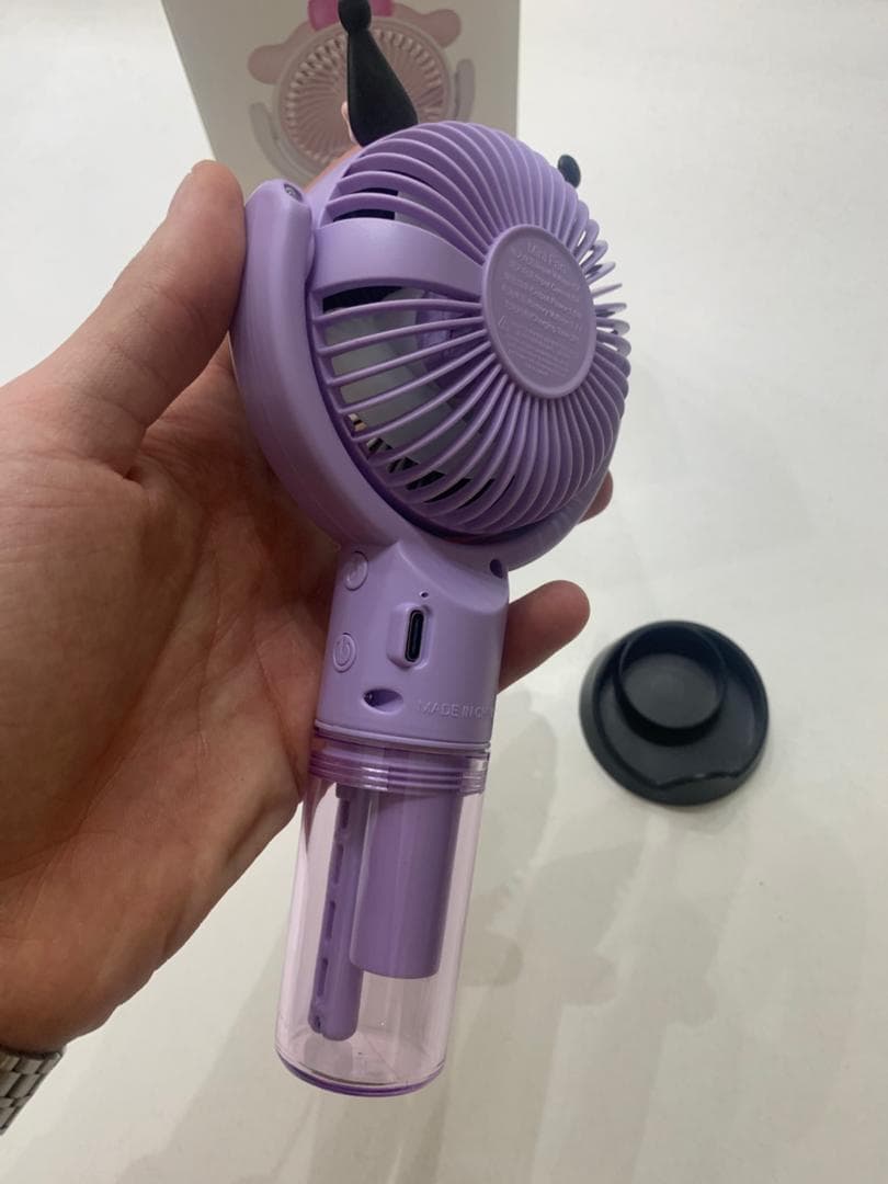 Humidificateur et Ventilateur Portatif avec Batterie Rechargeable USB 2en1 – مروحة ومعطر جو - Électronique - صورة حقيقية 10