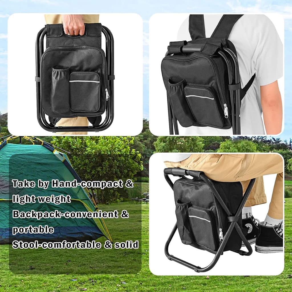 Sac à Dos Isotherme et Chaise Multifonction pour Camping 3en1 – كرسي وحقيبة تخييم - Camping et Randonnée - صورة 7