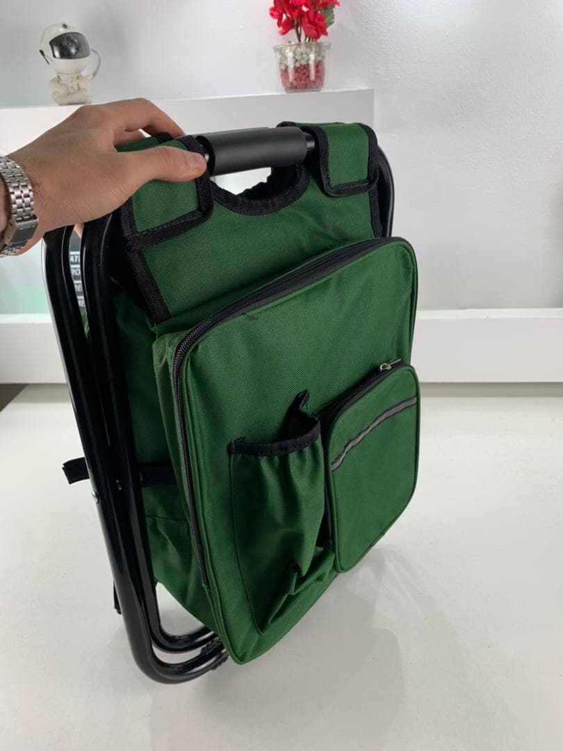 Sac à Dos Isotherme et Chaise Multifonction pour Camping 3en1 – كرسي وحقيبة تخييم - Camping et Randonnée - صورة حقيقية 14