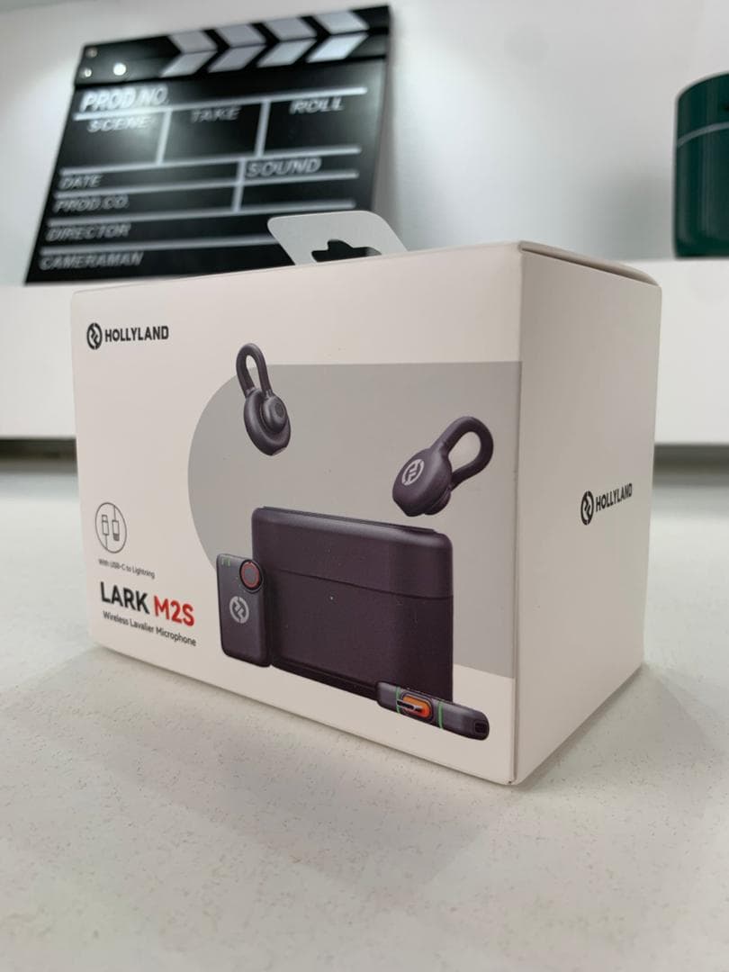Microphone cravate sans fil Hollyland Lark M2S Combo (récepteur caméra + récepteur USB-C + câble Lightning) - Électronique - صورة حقيقية 12