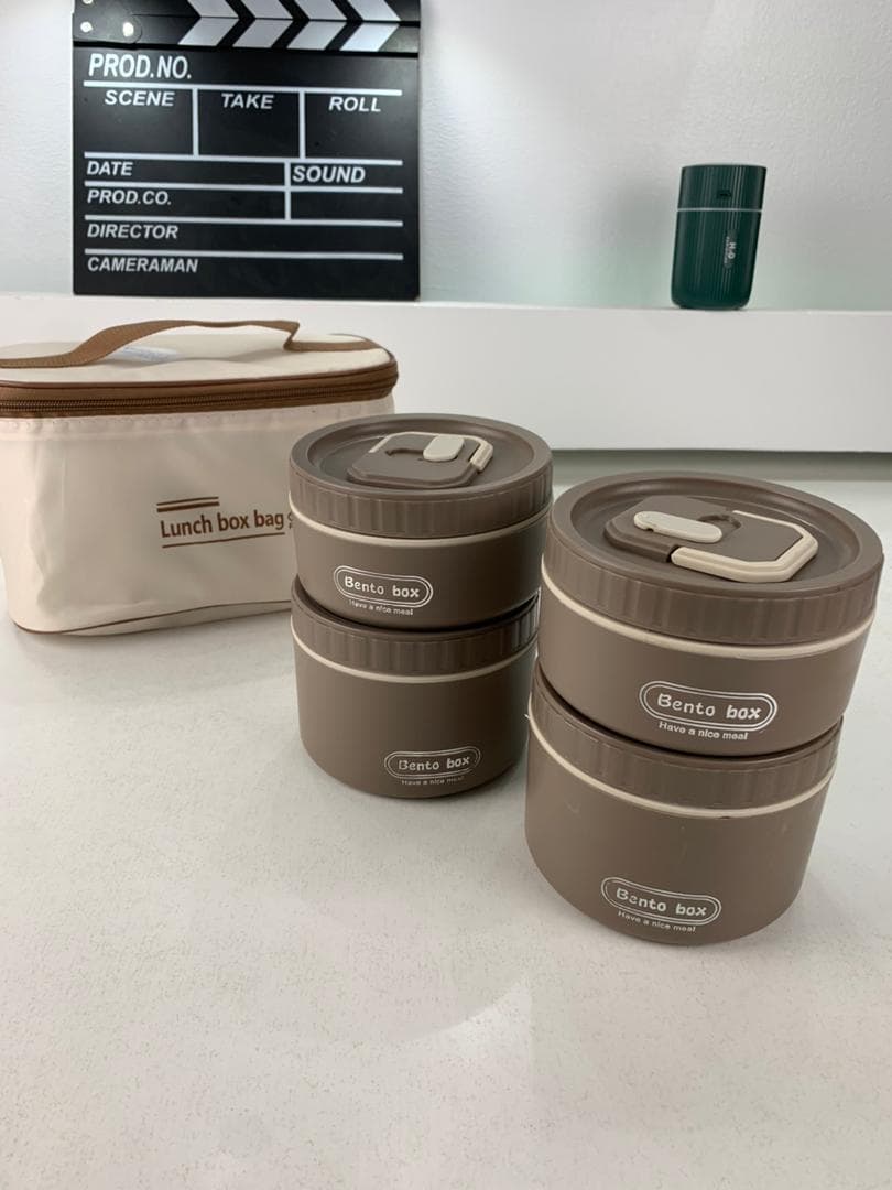 Lunch Box 4 étage avec Sac Isotherme Isolant – حافظة طعام حرارية 4 طبقات قابلة للاستخدام في الميكروويف - Cuisine - صورة حقيقية 6