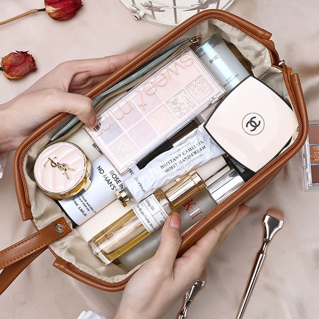Trousse Maquillage et Pinceaux Imperméable à Double Couche - Soins et Beauté - صورة 5