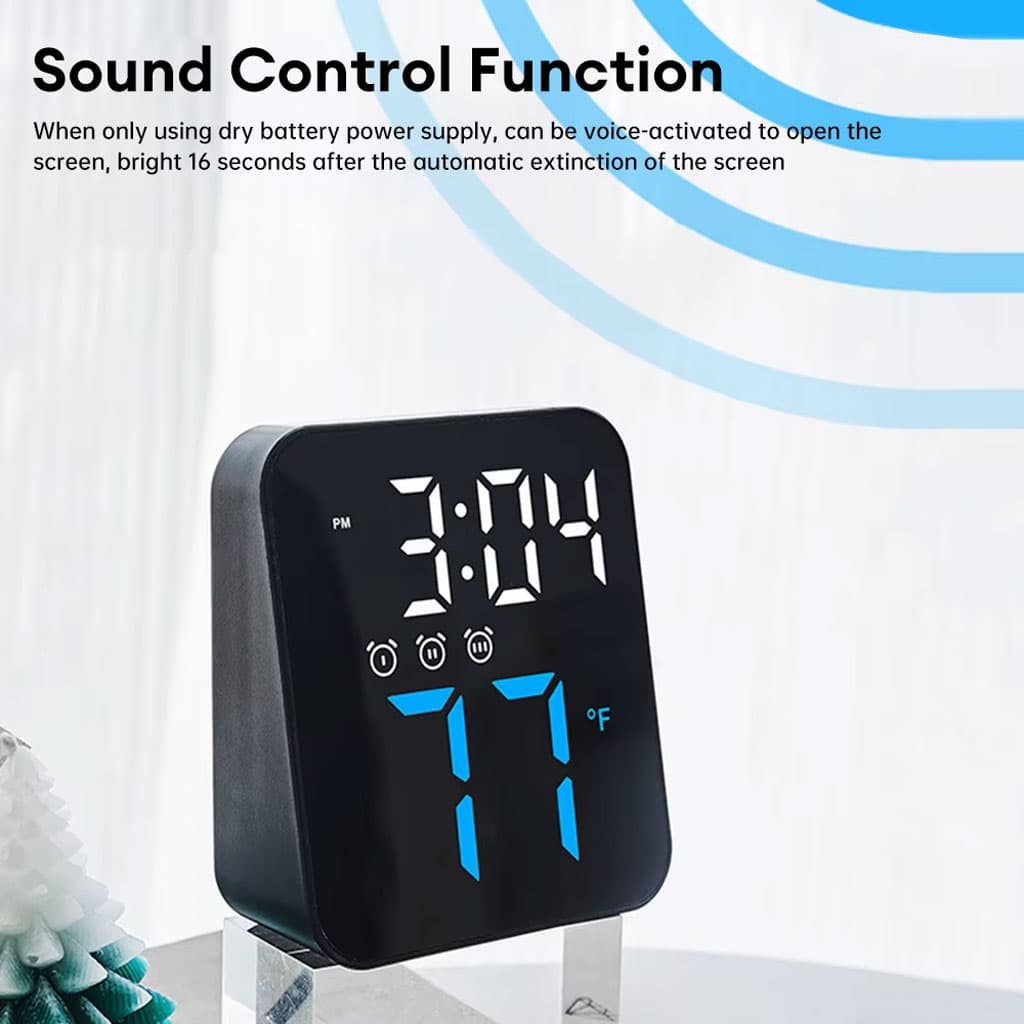 Horloge Murale Électronique avec Température GH8015 – ساعة إلكترونية مع عرض درجة الحرارة - Électronique - صورة 2