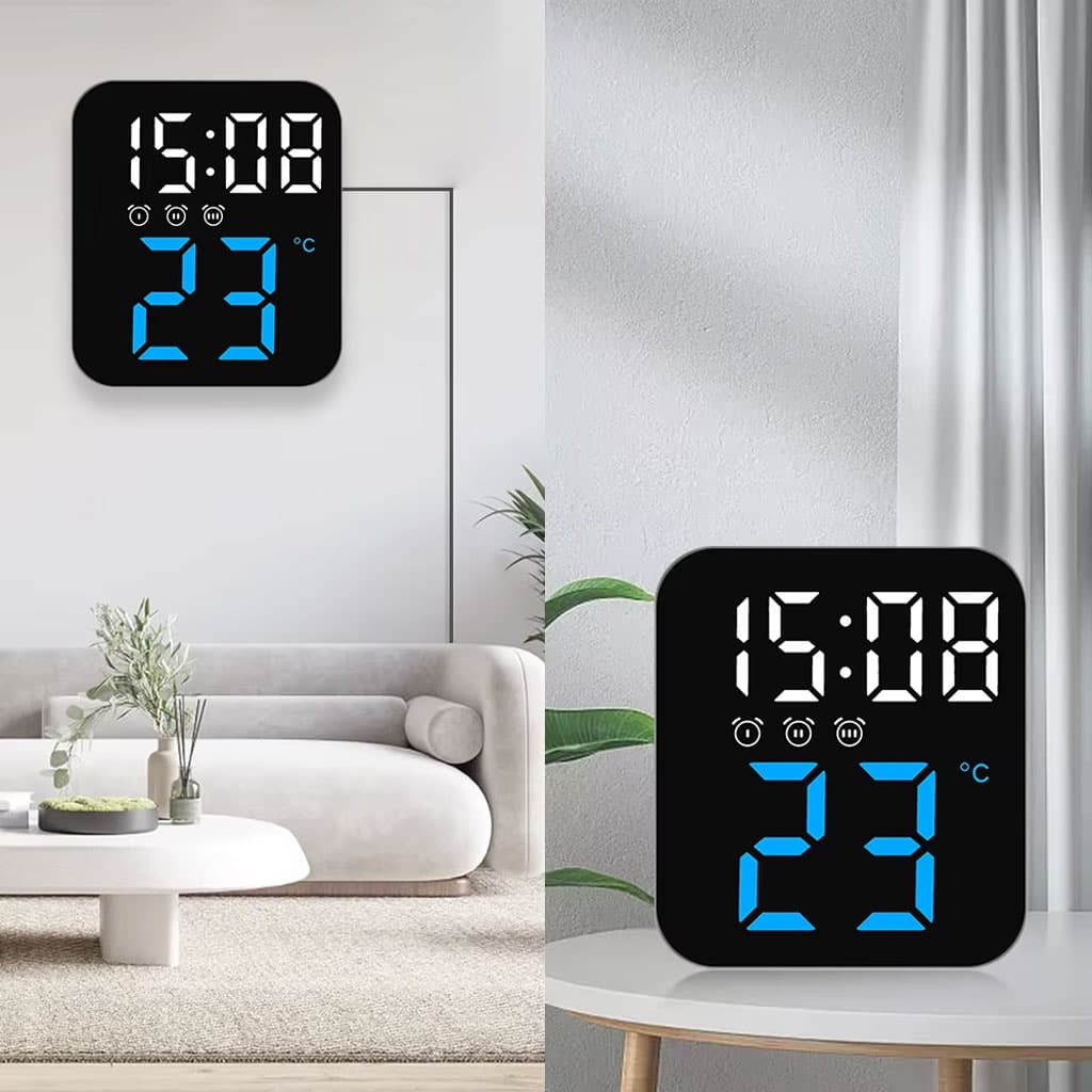 Horloge Murale Électronique avec Température GH8015 – ساعة إلكترونية مع عرض درجة الحرارة - Électronique - صورة 4