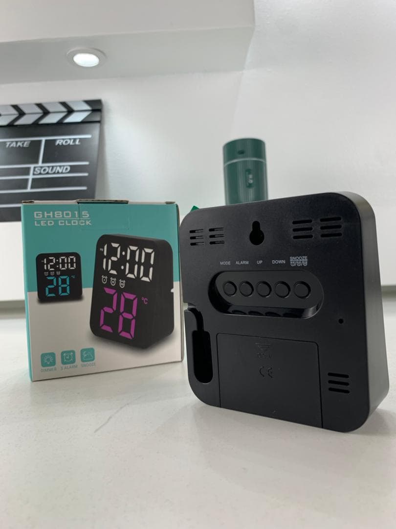 Horloge Murale Électronique avec Température GH8015 – ساعة إلكترونية مع عرض درجة الحرارة - Électronique - صورة حقيقية 8