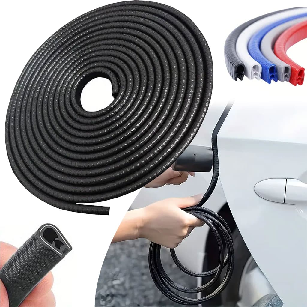 Bande Protection pour Bord Portière de Voiture en Caoutchouc 5m – شريط حماية أبواب السيارة - Accessoires Auto/Moto - صورة 1