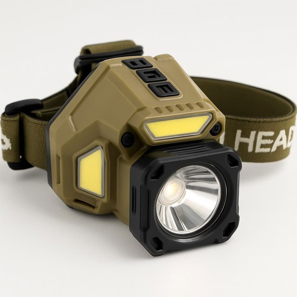 Lampe frontale rechargeable avec capteur de mouvement – مصباح مع مستشعر حركة - Camping et Randonnée - صورة 6