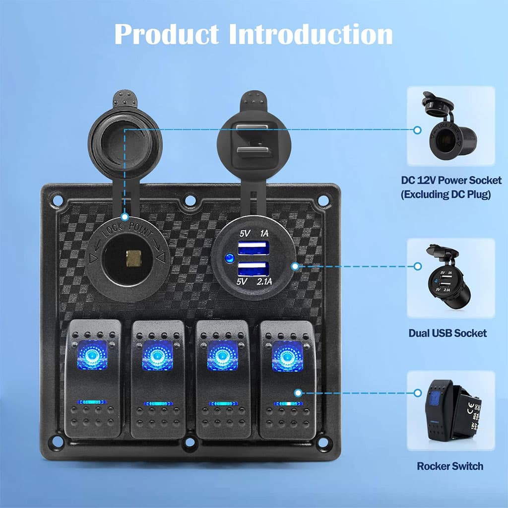 Panneau de commande 12-24V à 4 Interrupteur – لوحة تحكم - Électronique - صورة 3