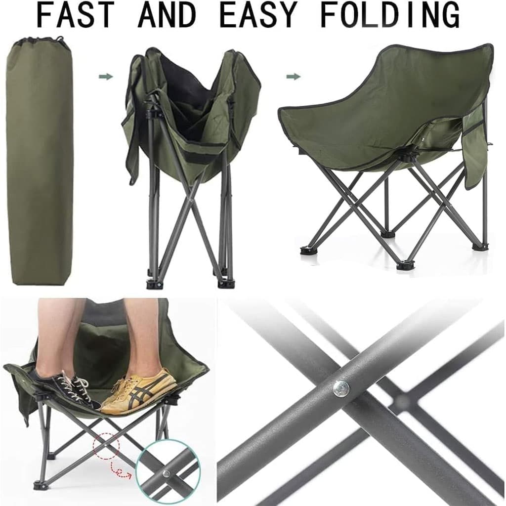 Chaise de Camping Pliante Confortable et Portable Pm – كرسي إسترخاء قابل للطي - Camping et Randonnée - صورة 3