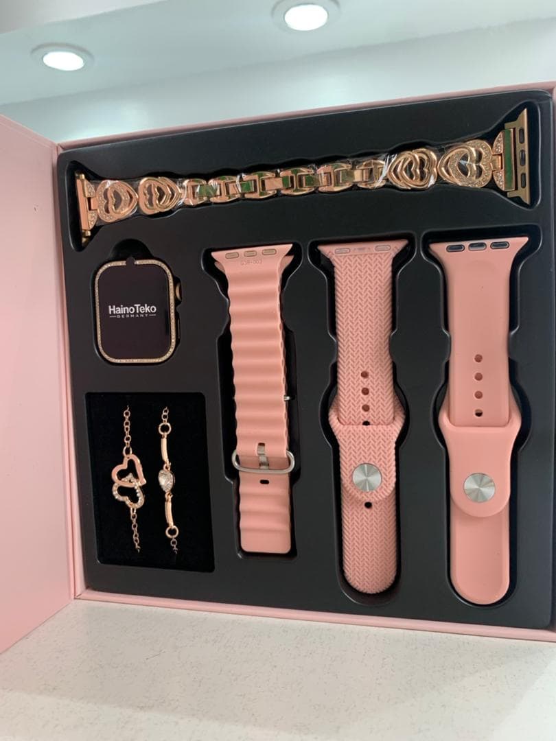 Haino Teko Germany G10 Mini Amoled Display 4 paires de bracelets – ساعة ذكية للنساء - Électronique - صورة حقيقية 8
