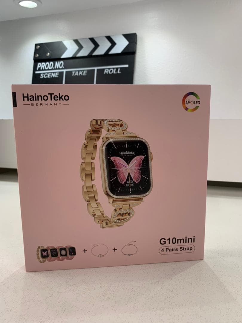 Haino Teko Germany G10 Mini Amoled Display 4 paires de bracelets – ساعة ذكية للنساء - Électronique - صورة حقيقية 11