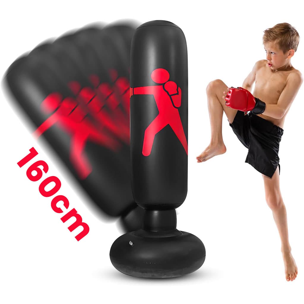 Sac de Boxe Gonflable sur Pied 160cm pour Enfants et Adultes – كيس ملاكمة قابل للنفخ - Sport - صورة 1